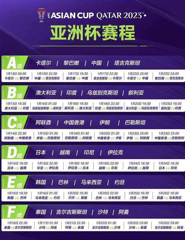 nba比赛押注正规网站2023年卡塔尔亚洲杯最全观赛指南！在家大屏看直播免费方法(图3)