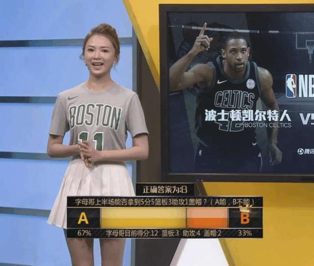 nba比赛押注平台腾讯NBA又一位新晋女主播加盟！颜值不输美娜定位绿军球迷(图2)