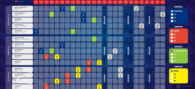 nba比赛押注正规网站美洲杯2024赛程表对阵汇总 阿根廷被分到死亡之组(图1)